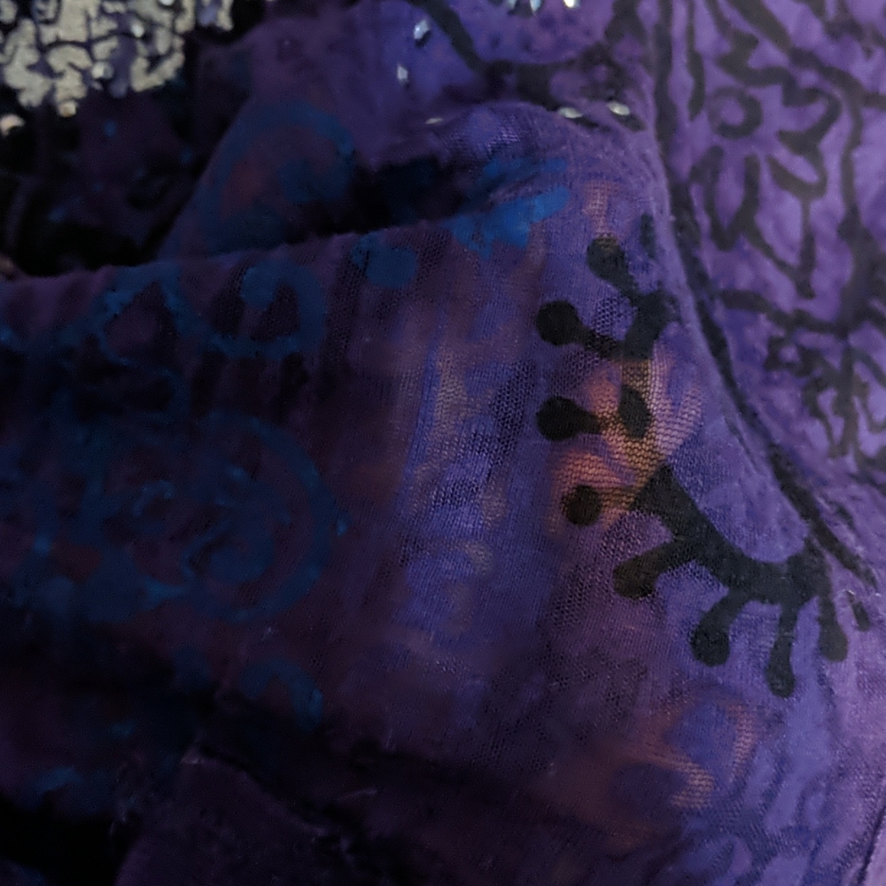 Purple Dressbarn hooded zip-up shirt - Picture 5 of 5